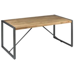 Table de repas 180cm bois et acier patiné