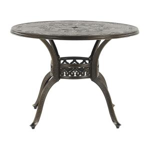 Table de repas 4 personnes en aluminium marron