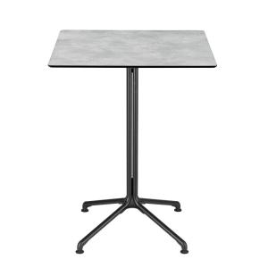 Table de repas carré 2/4 places hauteur mi-haut en acier gr…