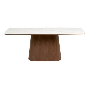 Table de repas design en bois naturel L200