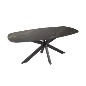 Table de repas en céramique noire L180