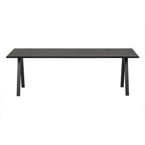 Table de repas en chêne noir design contemporain