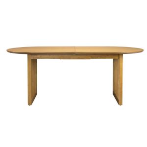 Table de repas extensible ovale en bois de chêne L 200