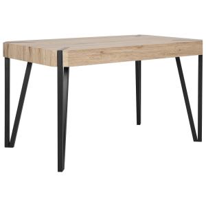 Table de repas marron clair 130 cm 80 cm
