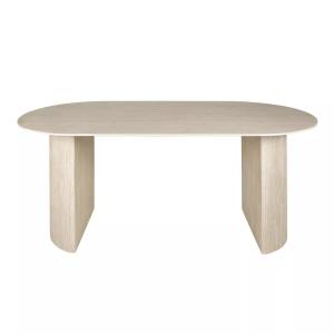 Table de repas ovale finition travertin