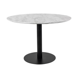 Table de repas ronde avec pied en acier noir
