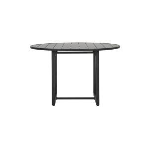 Table de repas ronde en métal noird D120