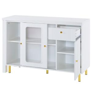 Table de salle à manger blanc avec rangement,plateau rotati…