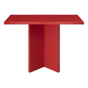 Table de salle à manger carrée laquée MDF 3cm Rouge Flamme…