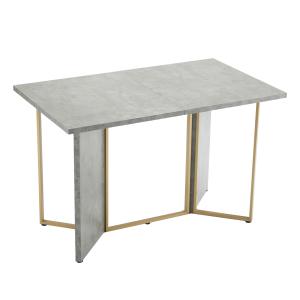 Table de salle à manger élégante effet ciment avec pieds en…