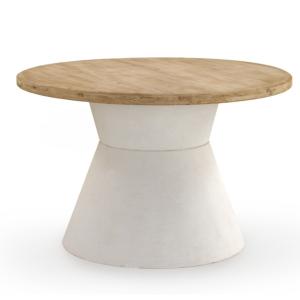 Table de salle à manger en bois d'épicéa et base en polyrés…