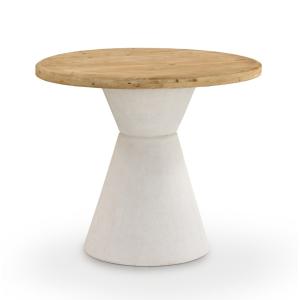 Table de salle à manger en bois de sapin et base en polyrés…