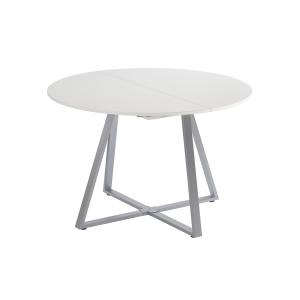 Table de salle à manger extensible blanc/gris 120x75.8cm