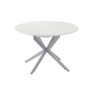 Table de salle à manger extensible blanc/gris 120x76.3cm