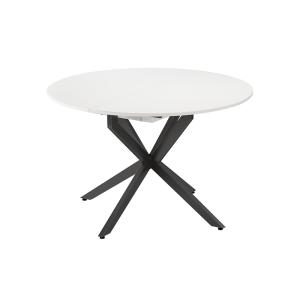 Table de salle à manger extensible blanc/noir 120x76.3cm
