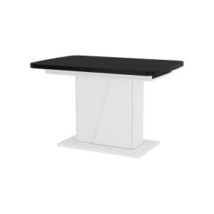 Table de salle à manger extensible blanc/noir 120x77.3cm