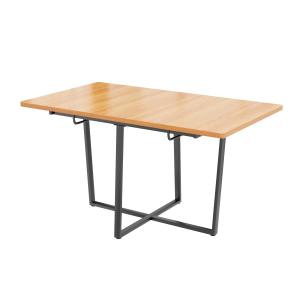 Table de salle à manger extensible effet bois 110-140*80cm