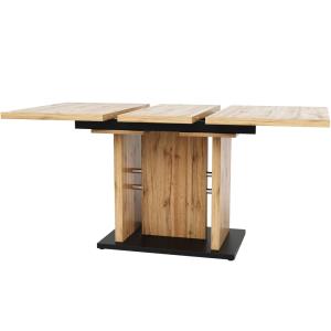 Table de salle à manger extensible effet bois (119-158,5×80…
