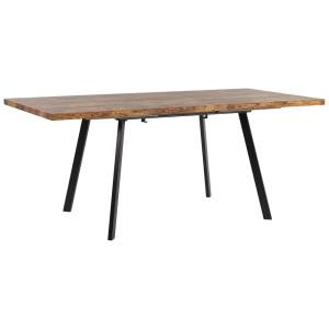 Table de salle à manger extensible marron foncé 140 180 cm…