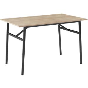 Table de salle à manger industrielle effet bois clair