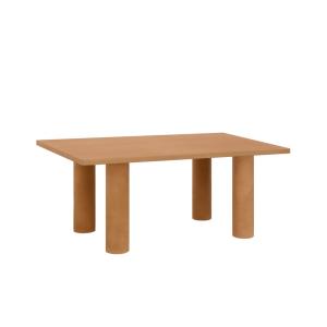 Table de salle à manger microciment teinte terracotta 180cm