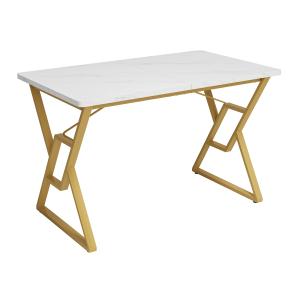 Table de salle à manger moderne effet marbre blanche pieds…