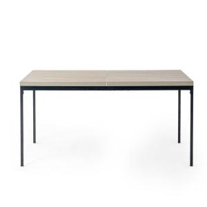 Table de salle à manger rectangulaire effet bois gris 150*7…