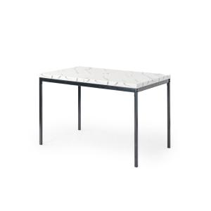 Table de salle à manger rectangulaire effet marbre blanc 12…