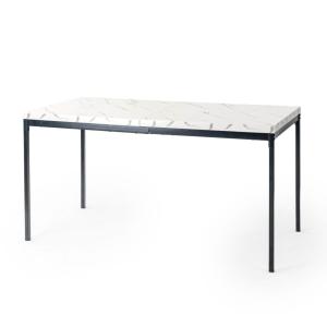 Table de salle à manger rectangulaire effet marbre blanc 15…