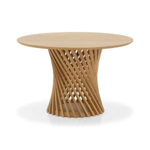 Table de salle à manger ronde en chêne massif Ø120, finitio…