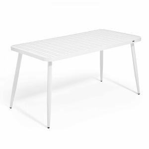 Table de terrasse en aluminium blanc