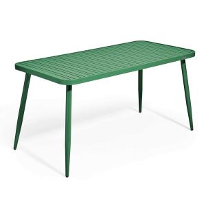 Table de terrasse en aluminium vert olive