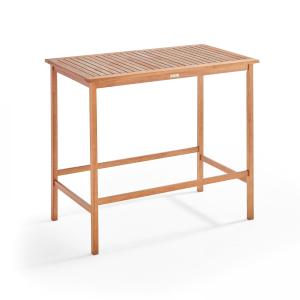 Table de terrasse haute en bois d'eucalyptus