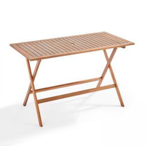 Table de terrasse pliante en bois d'eucalyptus