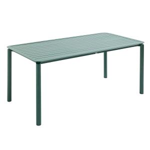 Table de terrasse rectangulaire en aluminium vert foncé