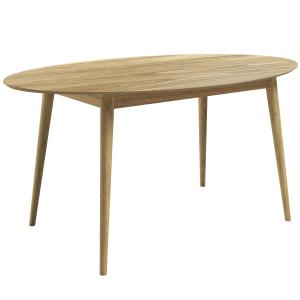 Table Eddy ovale 6 personnes en bois clair 150 cm