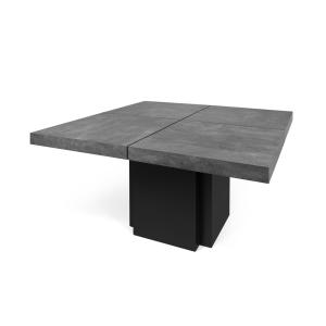 Table effet bois béton et noir