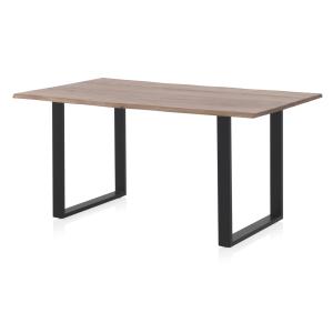 Table en acacia massif 160x90 avec pieds en métal noir