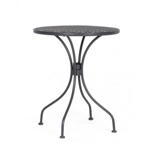 Table en acier anthracite Ø60 cm