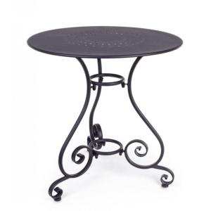 Table en acier anthracite Ø70 cm