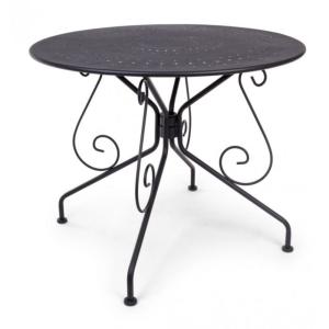 Table en acier anthracite Ø90 cm