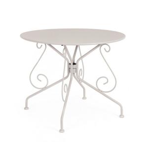 Table en acier beige Ø90 cm