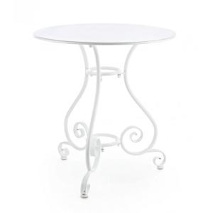 Table en acier blanc Ø70 cm