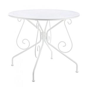 Table en acier blanc Ø90 cm