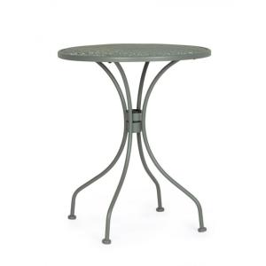 Table en acier vert Ø60 cm
