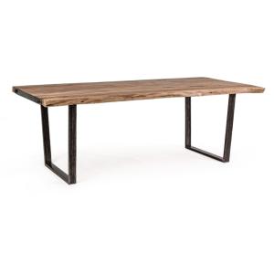 Table en bois massif et métal