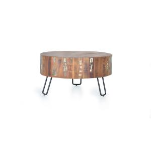 Table en bois recyclé et pieds en métal