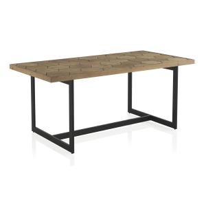 Table en frêne avec pied en métal 178x90