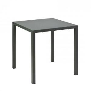 Table en métal anthracite 70x70 cm, empilable