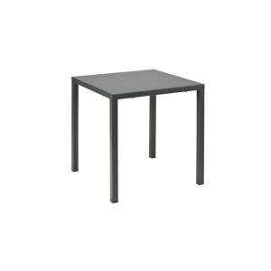 Table en métal anthracite 80x80 cm, empilable